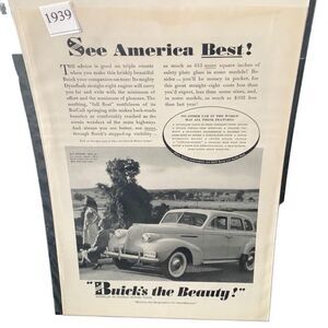 Vintage 1939 Buick See American Beat Ad Advertisment